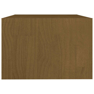Honigbrauner Couchtisch Kiefer Massivholz 75x50 cm