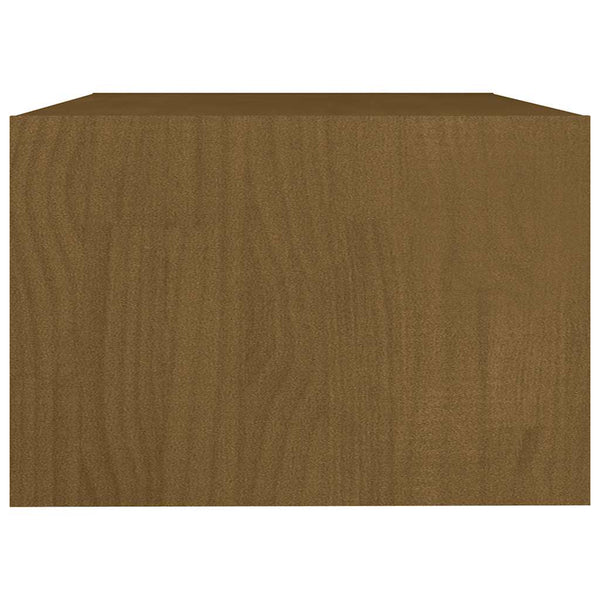 Honigbrauner Couchtisch Kiefer Massivholz 75x50 cm