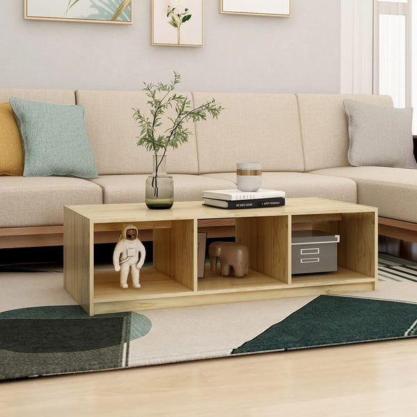 Massivholz Couchtisch Kiefer 110x50 cm