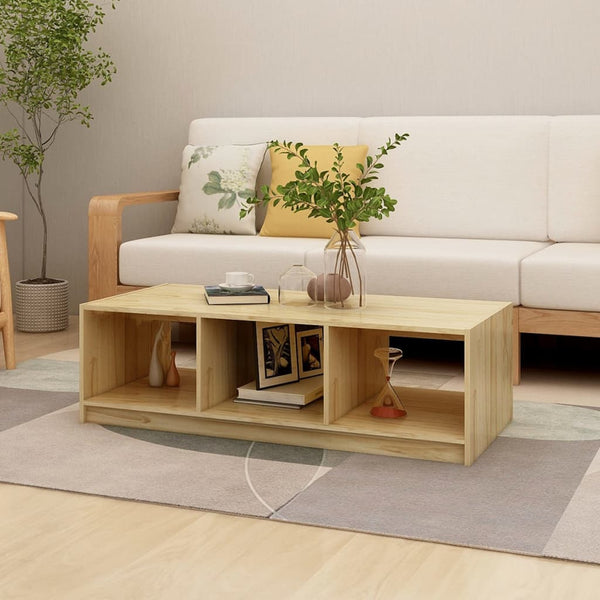 Massivholz Couchtisch Kiefer 110x50 cm