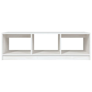 Weißer Couchtisch Kiefer Massivholz 110x50 cm