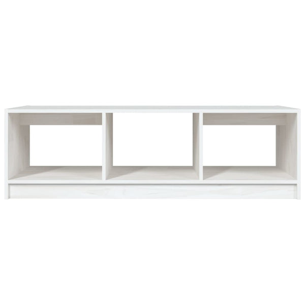 Weißer Couchtisch Kiefer Massivholz 110x50 cm