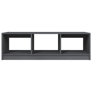 Grauer Couchtisch Kiefer Massivholz 110x50 cm