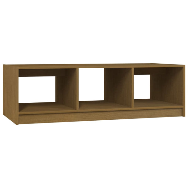 Honigbrauner Couchtisch Kiefer Massivholz 110cm