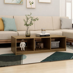 Honigbrauner Couchtisch Kiefer Massivholz 110cm