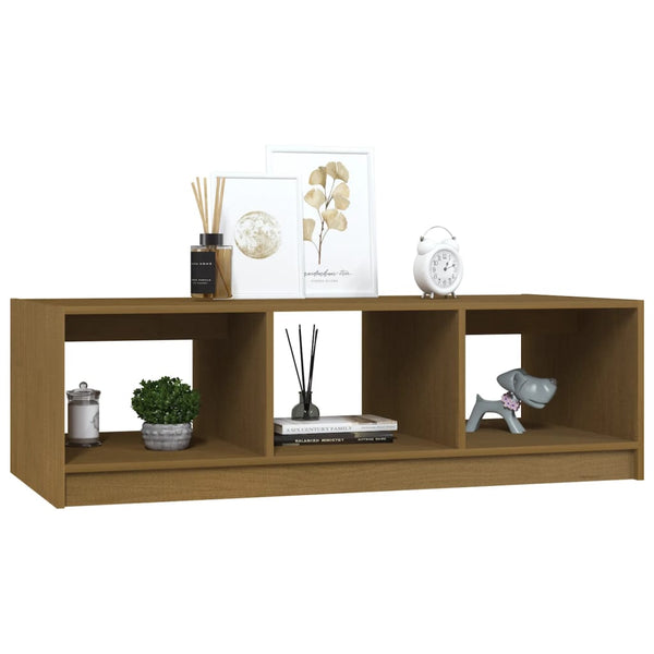 Honigbrauner Couchtisch Kiefer Massivholz 110cm
