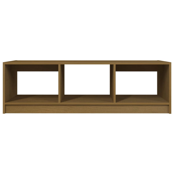 Honigbrauner Couchtisch Kiefer Massivholz 110cm