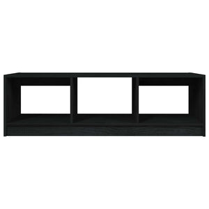 Schwarzer Couchtisch Massivholz 110x50 cm