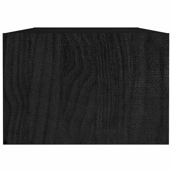 Schwarzer Couchtisch Massivholz 110x50 cm