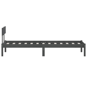 Massivholzbett Kiefer Grau 90x190 cm
