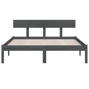 Massivholzbett Kiefer Grau 140x190 cm