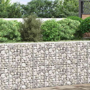 Gabionen-Hochbeete 3 Stk. 30x30x100 cm Eisen