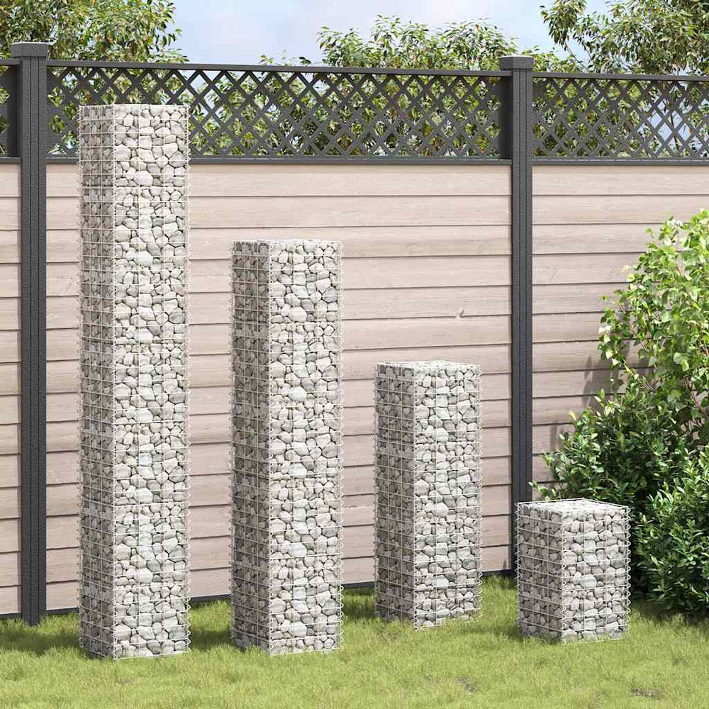 Gabionen-Hochbeete 4 Stk. 30x30x50/100/150/200 cm Eisen