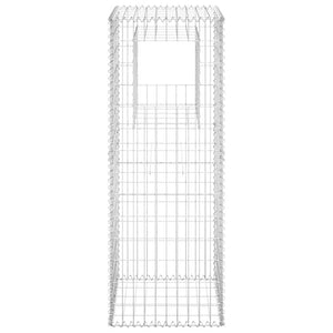 Gabionensäulen 2 Stk. 50x50x140 cm Eisen