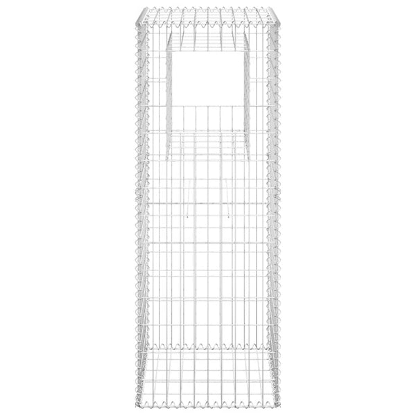 Gabionensäulen 2 Stk. 50x50x140 cm Eisen