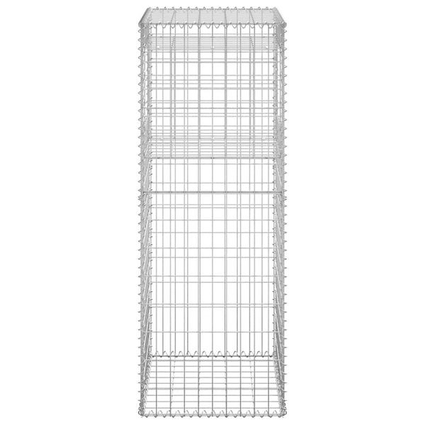 Gabionensäulen 2 Stk. 50x50x140 cm Eisen