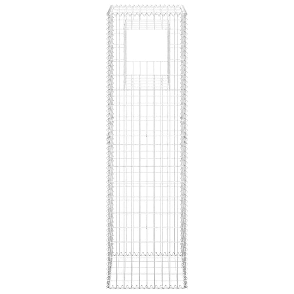 Gabionensäulen 2 Stk. 50x50x180 cm Eisen