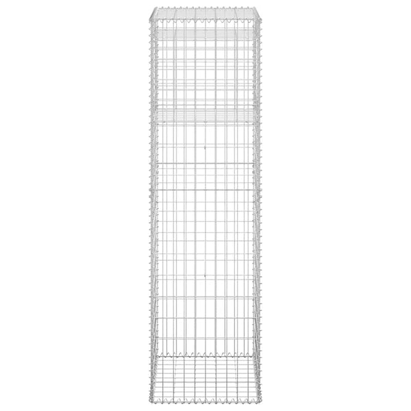 Gabionensäulen 2 Stk. 50x50x180 cm Eisen