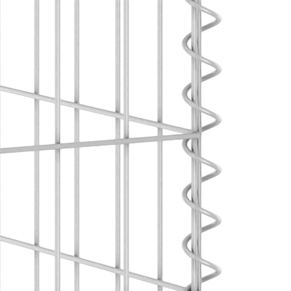 Gabionenwand für Mülltonnen Verzinkter Stahl 180x100x110 cm