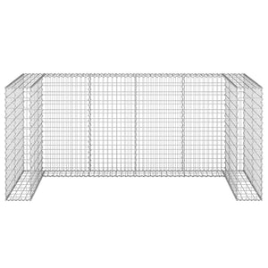Gabionenwand für Mülltonnen Verzinkter Stahl 254x100x110 cm