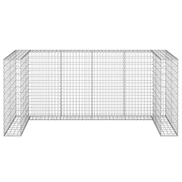 Gabionenwand für Mülltonnen Verzinkter Stahl 254x100x110 cm