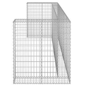 Gabionenwand für Mülltonnen Verzinkter Stahl 325x100x110 cm