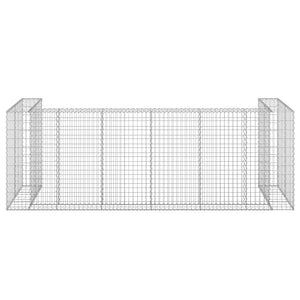 Gabionenwand für Mülltonnen Verzinkter Stahl 325x100x110 cm