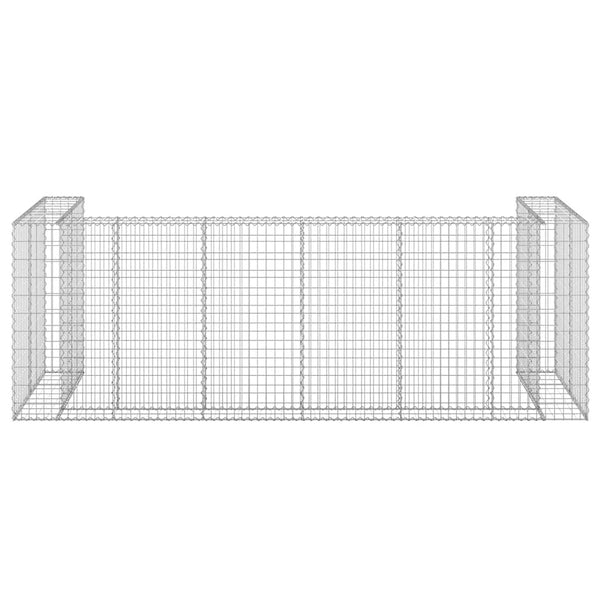 Gabionenwand für Mülltonnen Verzinkter Stahl 325x100x110 cm