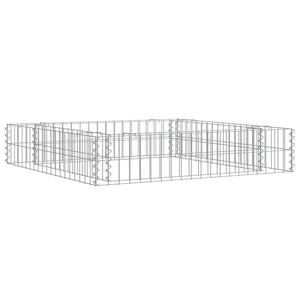 Gabionen-Hochbeet Verzinkter Stahl 100x100x20 cm