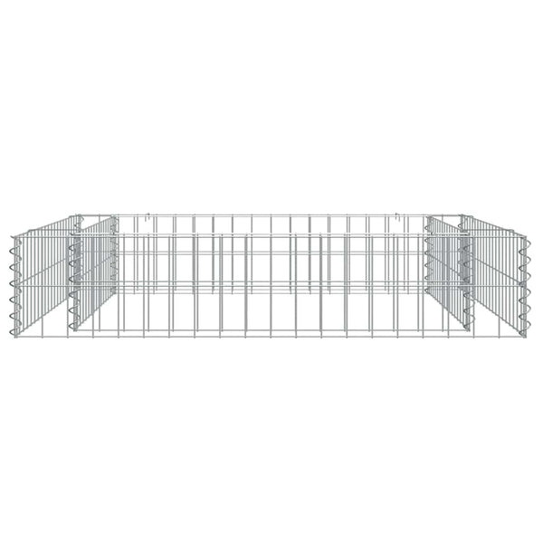 Gabionen-Hochbeet Verzinkter Stahl 100x100x20 cm