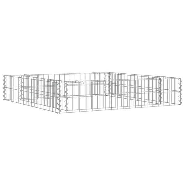 Gabionen-Hochbeet Verzinkter Stahl 100x100x20 cm