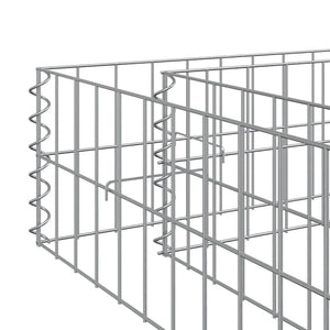Gabionen-Hochbeet Verzinkter Stahl 100x100x20 cm