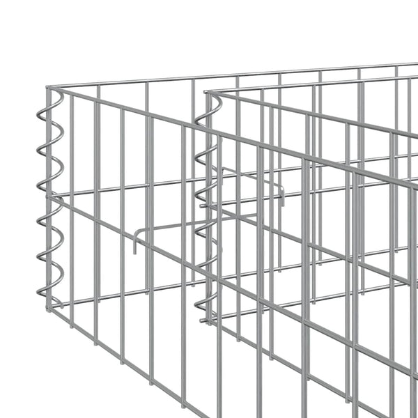 Gabionen-Hochbeet Verzinkter Stahl 100x100x20 cm