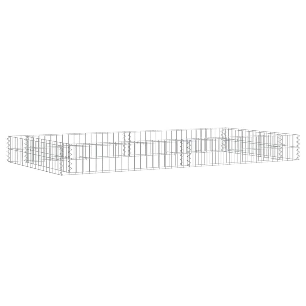 Gabionen-Hochbeet Verzinkter Stahl 200x100x20 cm