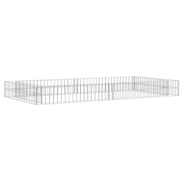 Gabionen-Hochbeet Verzinkter Stahl 200x100x20 cm