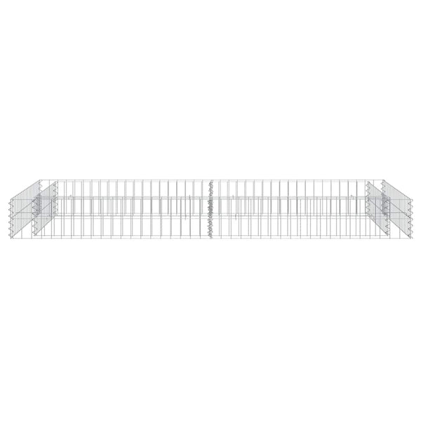 Gabionen-Hochbeet Verzinkter Stahl 200x100x20 cm