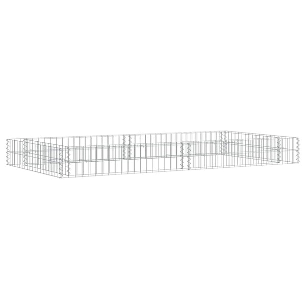 Gabionen-Hochbeet Verzinkter Stahl 200x100x20 cm