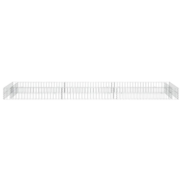 Gabionen-Hochbeet Verzinkter Stahl 300x100x20 cm
