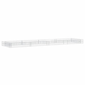 Gabionen-Hochbeet Verzinkter Stahl 400x100x20 cm