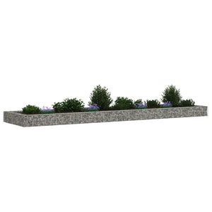 Gabionen-Hochbeet Verzinkter Stahl 400x100x20 cm