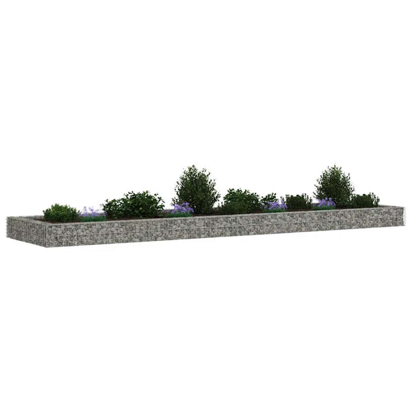 Gabionen-Hochbeet Verzinkter Stahl 400x100x20 cm