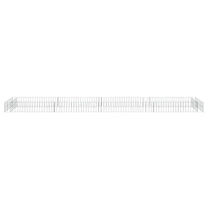Gabionen-Hochbeet Verzinkter Stahl 400x100x20 cm