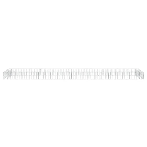 Gabionen-Hochbeet Verzinkter Stahl 400x100x20 cm