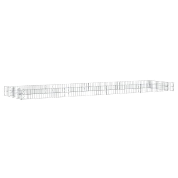 Gabionen-Hochbeet Verzinkter Stahl 400x100x20 cm