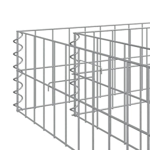 Gabionen-Hochbeet Verzinkter Stahl 400x100x20 cm