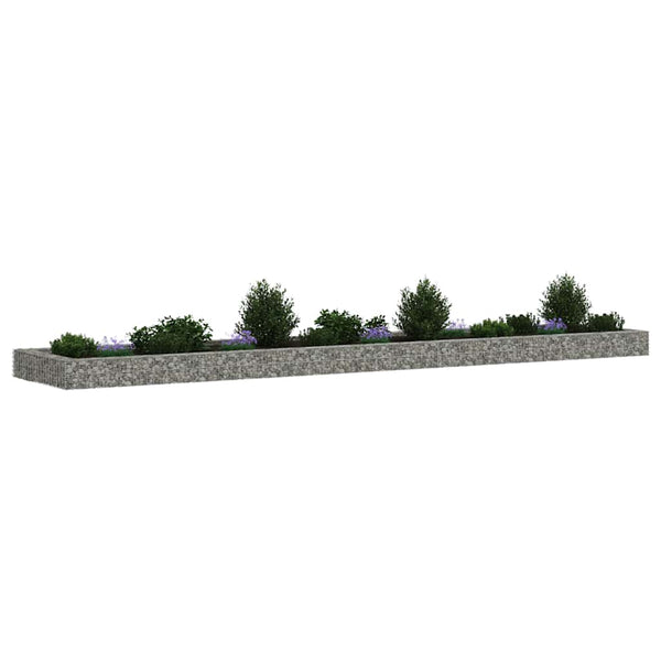 Gabionen-Hochbeet Verzinkter Stahl 500x100x20 cm
