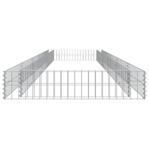Gabionen-Hochbeet Verzinkter Stahl 500x100x20 cm