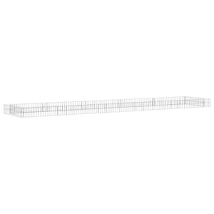 Gabionen-Hochbeet Verzinkter Stahl 500x100x20 cm