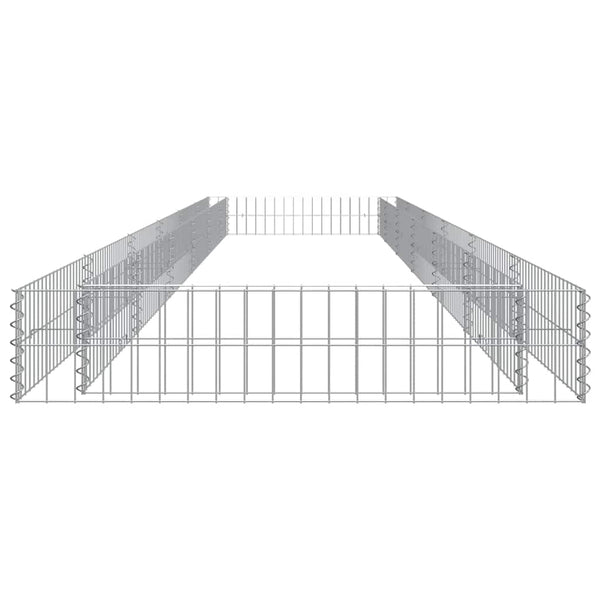 Gabionen-Hochbeet Verzinkter Stahl 600x100x20 cm