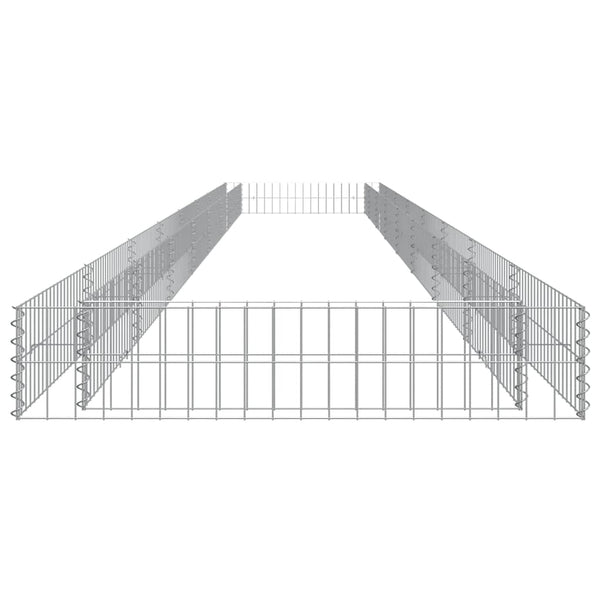 Gabionen-Hochbeet Verzinkter Stahl 800x100x20 cm